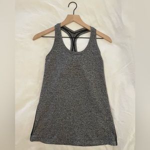 Lululemon Cool Racerback II, Heathered Black, Size 10